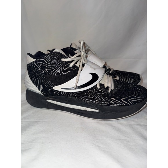 Nike KD 14 TB DA7850-001 Mens Sneakers 14 Black White Volt Basketball Shoes - Picture 3 of 9